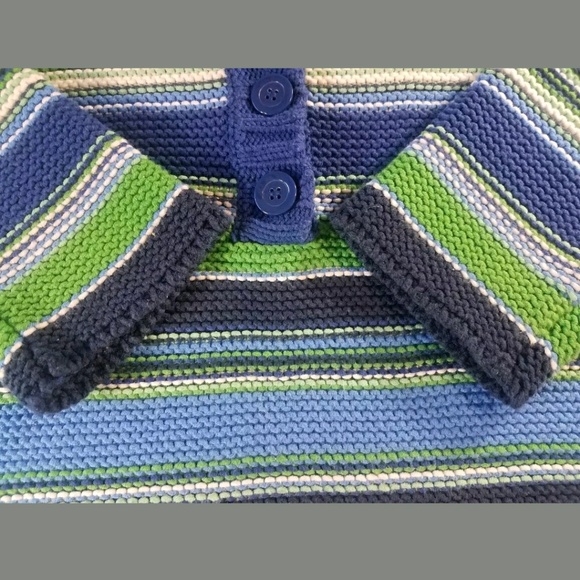 Liz Claiborne Half Button Down Blue & Green L - Picture 3 of 7